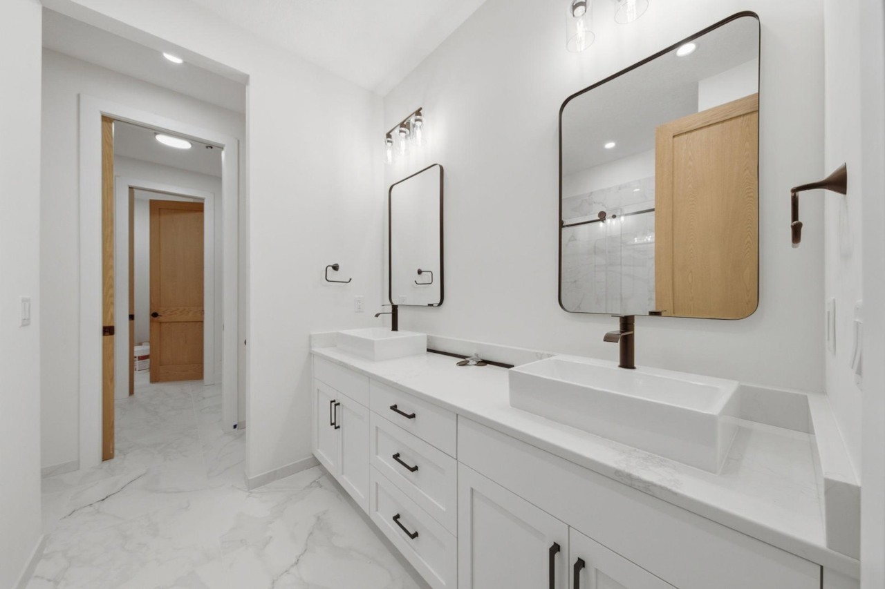 Primary bathroom with double vanity